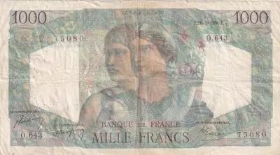 France 1000 Francs Minerve et Hercule - 20-04-1950 - S�rie O.643 - F.41.32