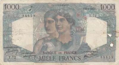 France 1000 Francs Minerve et Hercule - 28-06-1945 - S�rie Y.72