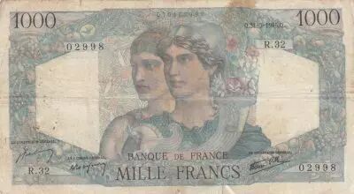 France 1000 Francs Minerve et Hercule - 31-05-1945 - S�rie R.32
