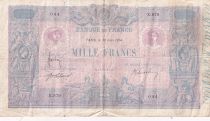 France 1000 Francs Pink and blue - 16-04-1926 Serial N.2263