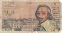 France 1000 Francs Richelieu -  02-12-1954 - Serial T.88