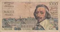 France 1000 Francs Richelieu -  07-10-1954 - Serial N.67