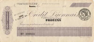 France 1000 Lire - Postal Bond - signed 20-09-1937