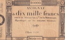 France 10000 Francs - 18 Nivose An III - 7.1.1795 - Sign. Deperthe - VF