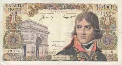 France 10000 Francs - Bonaparte - 07-06-1956 - Serial R.15