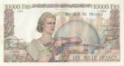 France 10000 Francs - G�nie Fran�ais - 30-11-1950 - S�rie J.1024