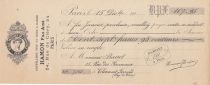 France 107.95 francs - Bank cheque receipt - Besançon -27-01-1912