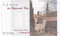 France 1.5 euros - First day of the stamp - Thoronet Abbey - 1996
