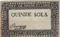 France 15 sols - 1791 - Département du Rhone - Roanne