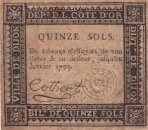 France 15 Sols - C&ocirc;te d\'Or - Ville de Dijon - 1792