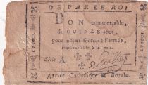 France 15 sous - Bon de Maulevrier dit Bon de Stofflet - 1794