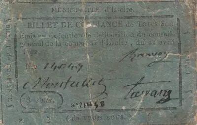 France 15 sous - Puy de d�me - Municipality of Issoire - 1792