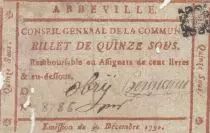 France 15 sous - Somme - Abbeville County Council - 1791