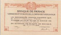 France 150 francs - Blank gold payment for national defence - 24-07-1915