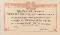 France 150 francs - Blank gold payment for national defence - 24-07-1915