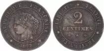 France 2 Centimes Ceres - Third Republic - 1877 A Paris