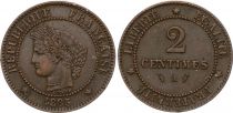 France 2 centimes Ceres - Third Republic - 1885 A