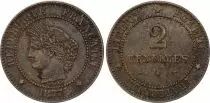 France 2 centimes C&eacute;r&egrave;s - Troisi&egrave;me R&eacute;publique - 1877 A Ancre