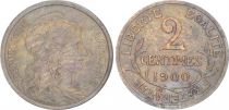 France 2 Centimes Liberty head - 1900