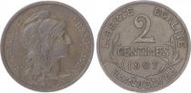 France 2 Centimes Liberty head - 1907