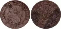 France 2 Centimes Napoleon III - Nude Head - 1854 D Lyon
