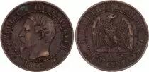 France 2 Centimes Napoleon III - Nude Head - 1855 A Paris - Anchor