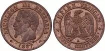France 2 Centimes Napoleon III - Nude Head - 1857 A Paris