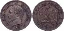 France 2 Centimes Napoleon III - Nude Head - 1857 D Lyon