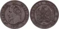 France 2 Centimes Napol&eacute;on III T&ecirc;te Laur&eacute;e - 1862A Paris