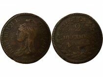 France 2 Décimes - Dupré - Year 4 I Limoges