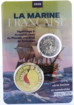 France 2 Euro Commemorative Coin. UNC 2026 - 400 years of the French Navy