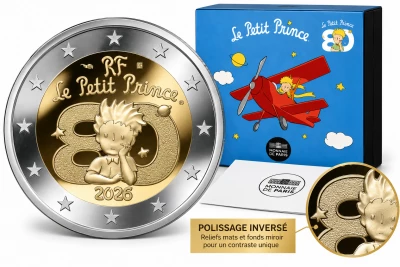 France 2 Euros - Petit Prince - BE Polissage Invers� - 2026