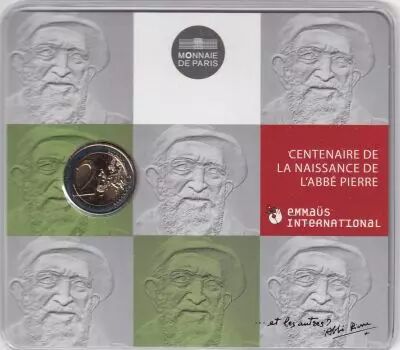 France 2 Euros Comm�mo. 2012 - Centenary of Abb� Pierre\'s birth