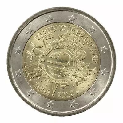 France 2 Euros Comm�mo. FRANCE 2012 - 10 ans de l\'Euro