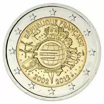 France 2 Euros Commémo. FRANCE 2012 - 10 ans de l\'Euro