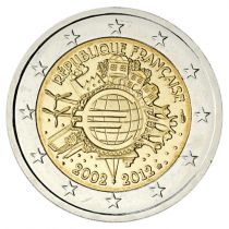 France 2 Euros Commémo. FRANCE 2012 BU - 10 ans de l\'Euro