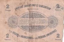 France 2-franc emergency note - May 1916 - Valenciennes - Series 13