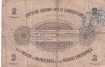 France 2-franc emergency note - May 1916 - Valenciennes - Series 9