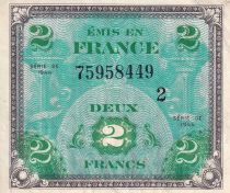France 2 Francs - Allied Military Currency - 1944 - Serial 2 - VF.16.01