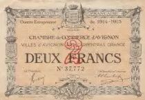 France 2 Francs - Avignon Chamber of Commerce - 1914 - Number 37