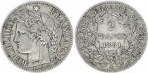 France 2 Francs - Cérès - Années variées 1870-1895