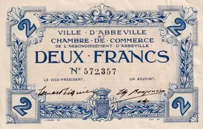 France 2 Francs - Chamber of Commerce - Abbeville