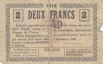 France 2 Francs - Chamber of Commerce - Amiens - 1915