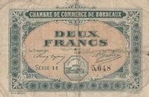 France 2 Francs - Chamber of Commerce - Bordeaux - 1917
