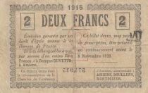 France 2 Francs - Chambre de Commerce - Amiens - 1915
