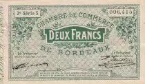 France 2 Francs - Chambre de Commerce - Bordeaux - 1914 - 2ème Série S