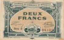 France 2 Francs - Chambre de commerce - Bordeaux - 1917