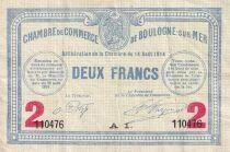 France 2 Francs - Chambre de commerce - Boulogne sur Mer - 14-08-1914 - S&eacute;rie A1