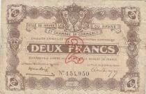 France 2 Francs - Chambre de Commerce - Le Havre - 1920