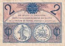 France 2 Francs - Chambre de commerce - Paris - 10-03-1920 - Série S.A2
